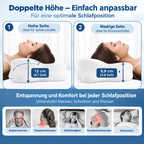 Nekova – Ergonomisches Nackenstützkissen aus Memory-Schaum | Konturiertes Design für Seiten-, Rücken- & Bauchschläfer | Atmungsaktiver Bezug