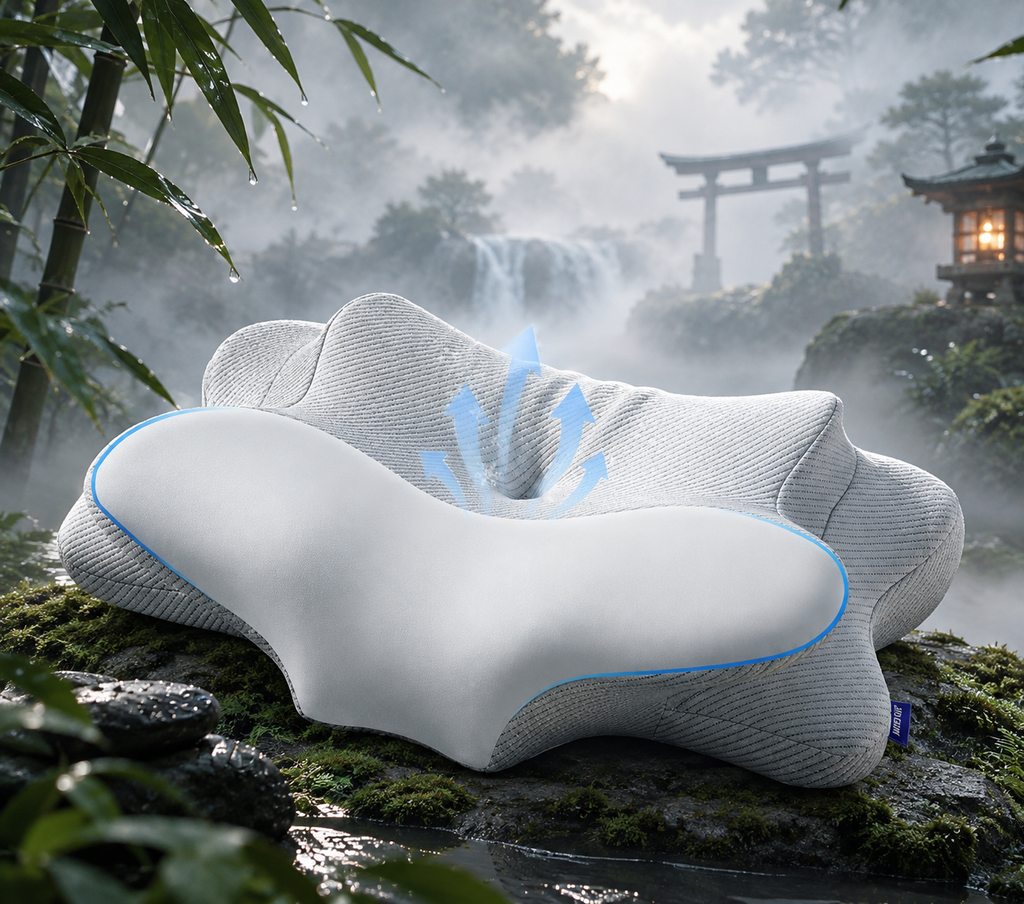 Nekova – Ergonomisches Nackenstützkissen aus Memory-Schaum | Konturiertes Design für Seiten-, Rücken- & Bauchschläfer | Atmungsaktiver Bezug
